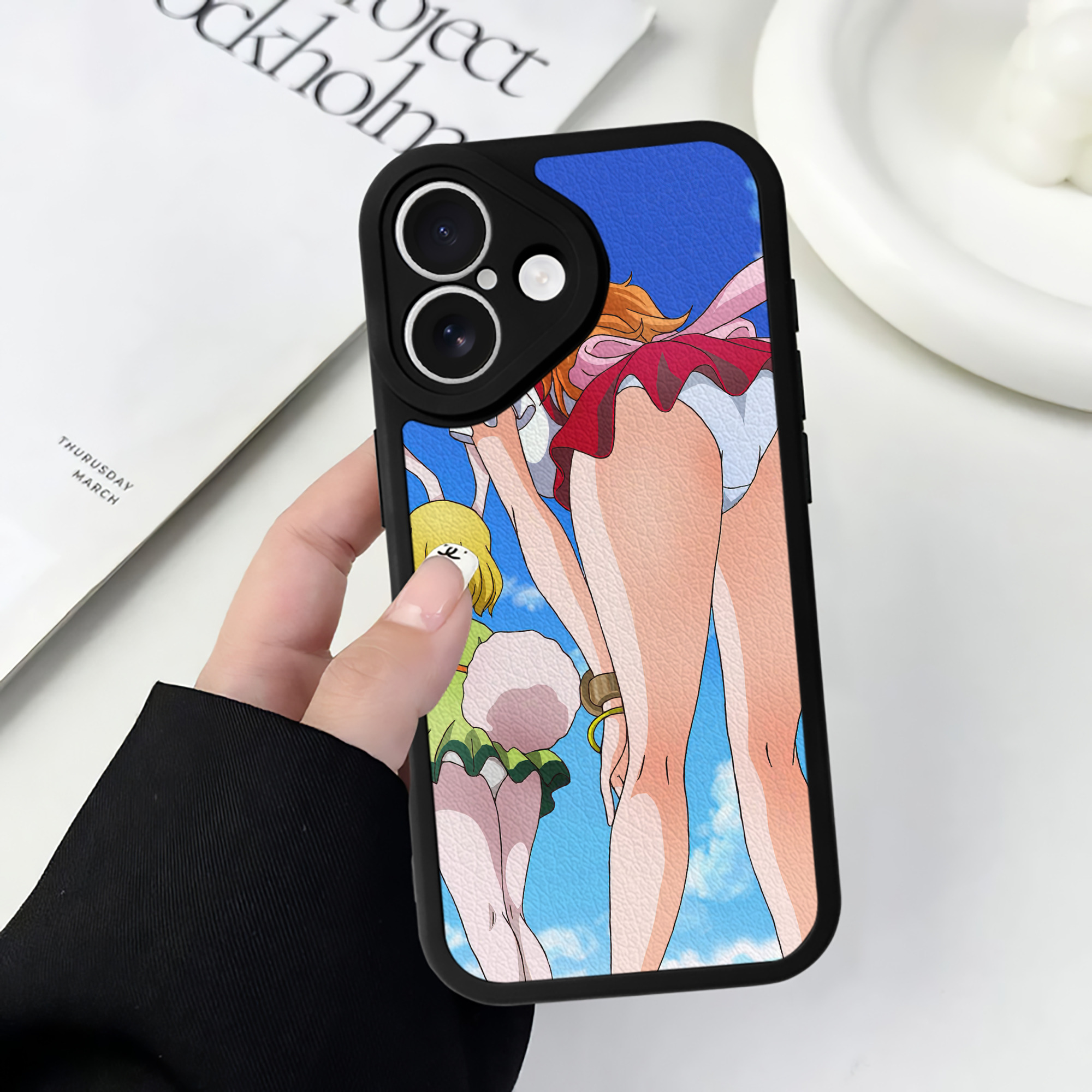 （画像用） ワンピース ONE PIECE 【iPhone 16シリーズ対応】シリコンスマホケース（レザー調） 材質：シリコン